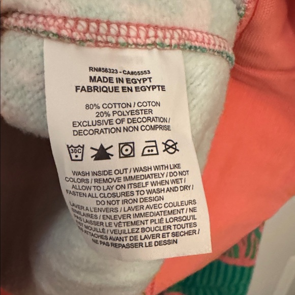 Nike NSW Club Fleece Adult Small Trippy Safari Sweatshirt Coral Chalk A00315 - Picture 6 of 9